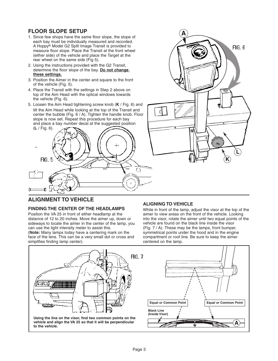 American Aimers VA 25 Optical Headlight Aimer User Manual | Page 3 / 4