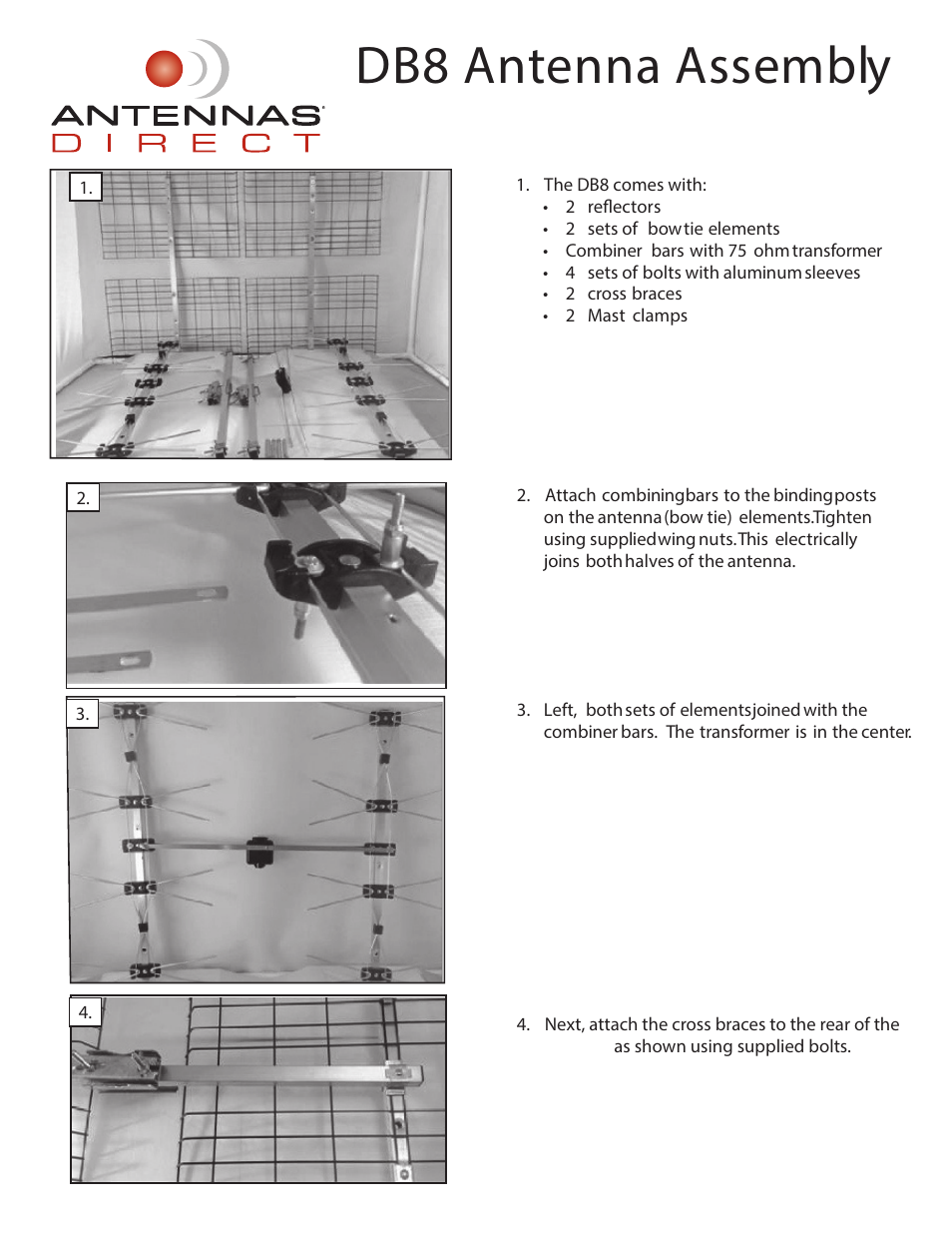 Antennas Direct DB8 Antenna User Manual | 2 pages