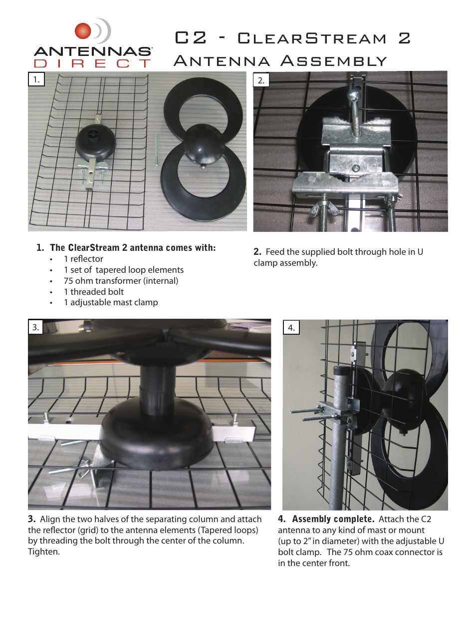 Antennas Direct C2 User Manual | 2 pages