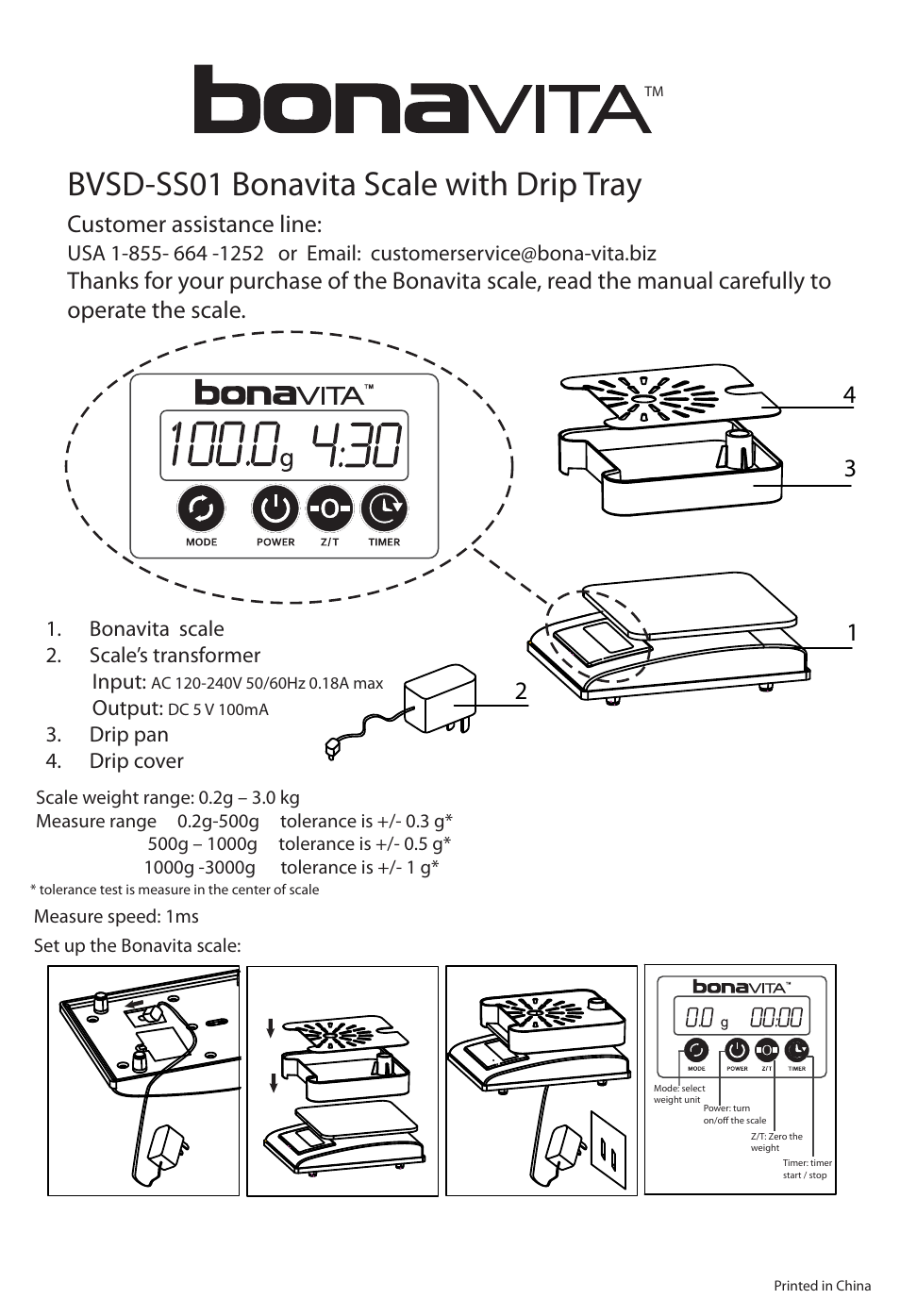 Bonavita BVSD-SS01 User Manual | 2 pages