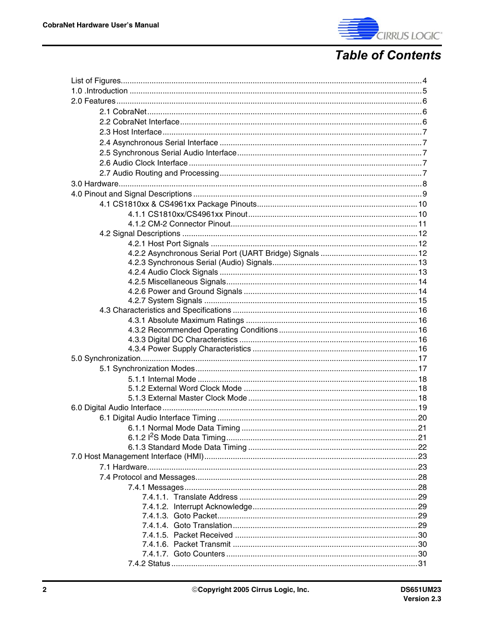 Cirrus Logic CS1810xx User Manual | Page 2 / 54