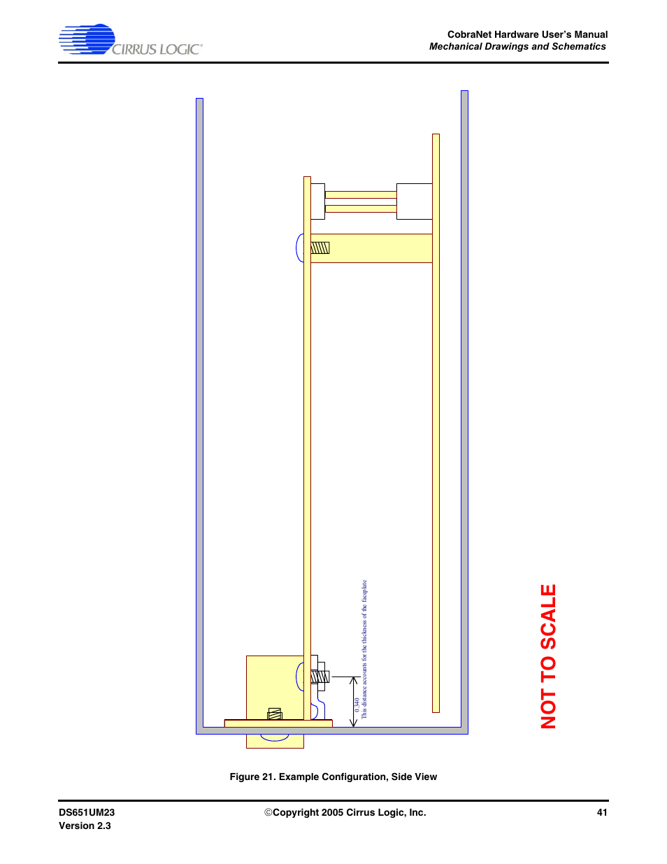 Figure 21. example configuration, side view, Not to scale | Cirrus Logic CS1810xx User Manual | Page 41 / 54