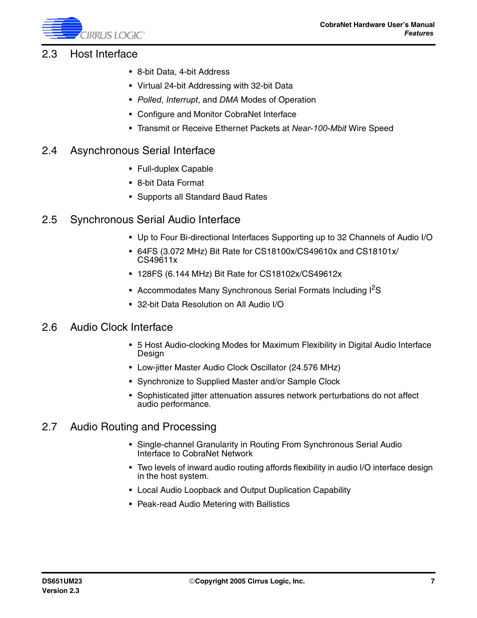 3 host interface, 4 asynchronous serial interface, 5 synchronous serial audio interface | 6 audio clock interface, 7 audio routing and processing | Cirrus Logic CS1810xx User Manual | Page 7 / 54