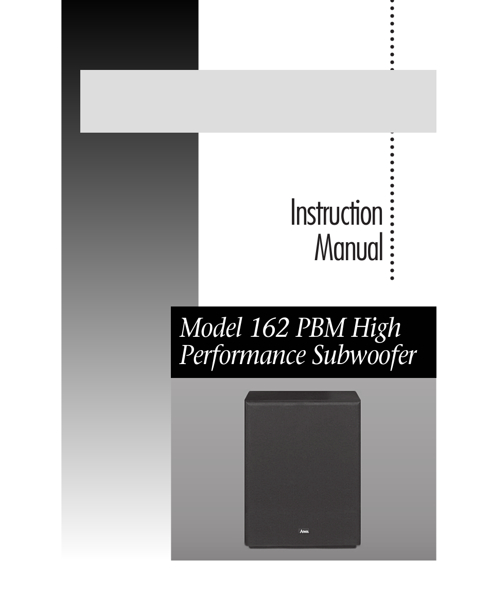 Atlantic Technology 162 PBM User Manual | 12 pages