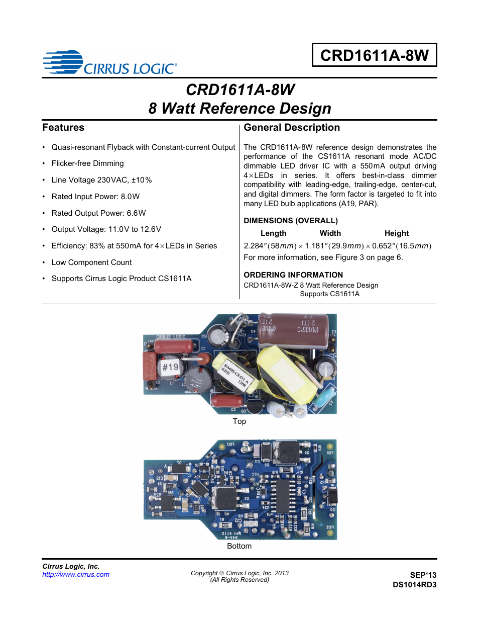 Cirrus Logic CRD1611A-8W User Manual | 25 pages