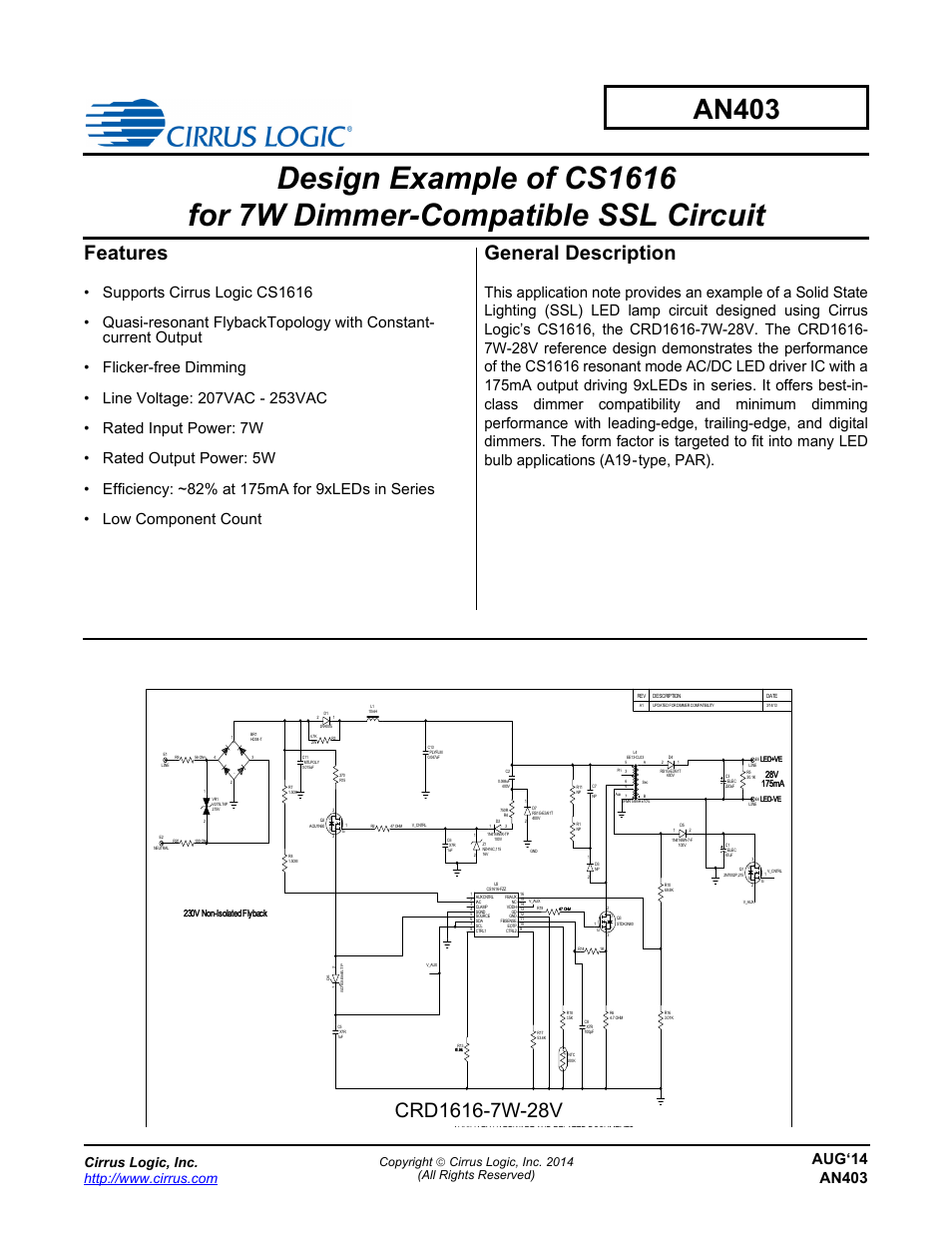 Cirrus Logic AN403 User Manual | 15 pages