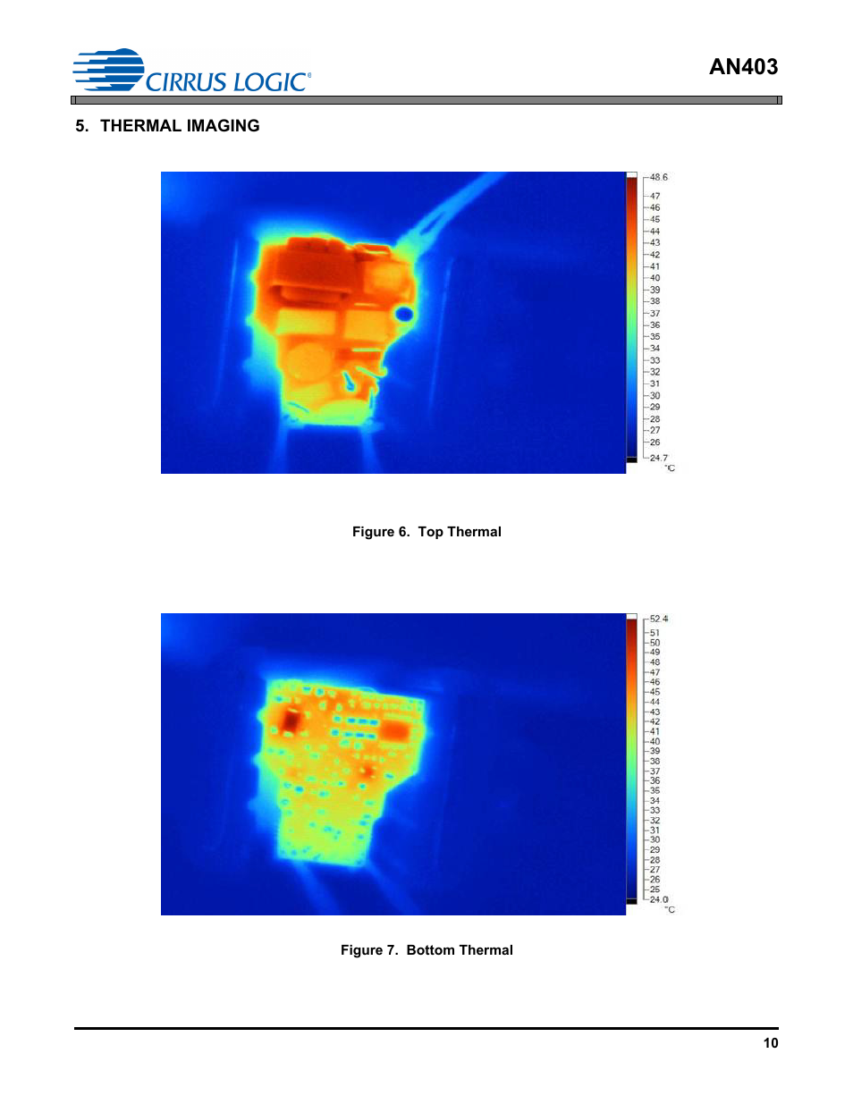 Thermal imaging, An403 | Cirrus Logic AN403 User Manual | Page 10 / 15