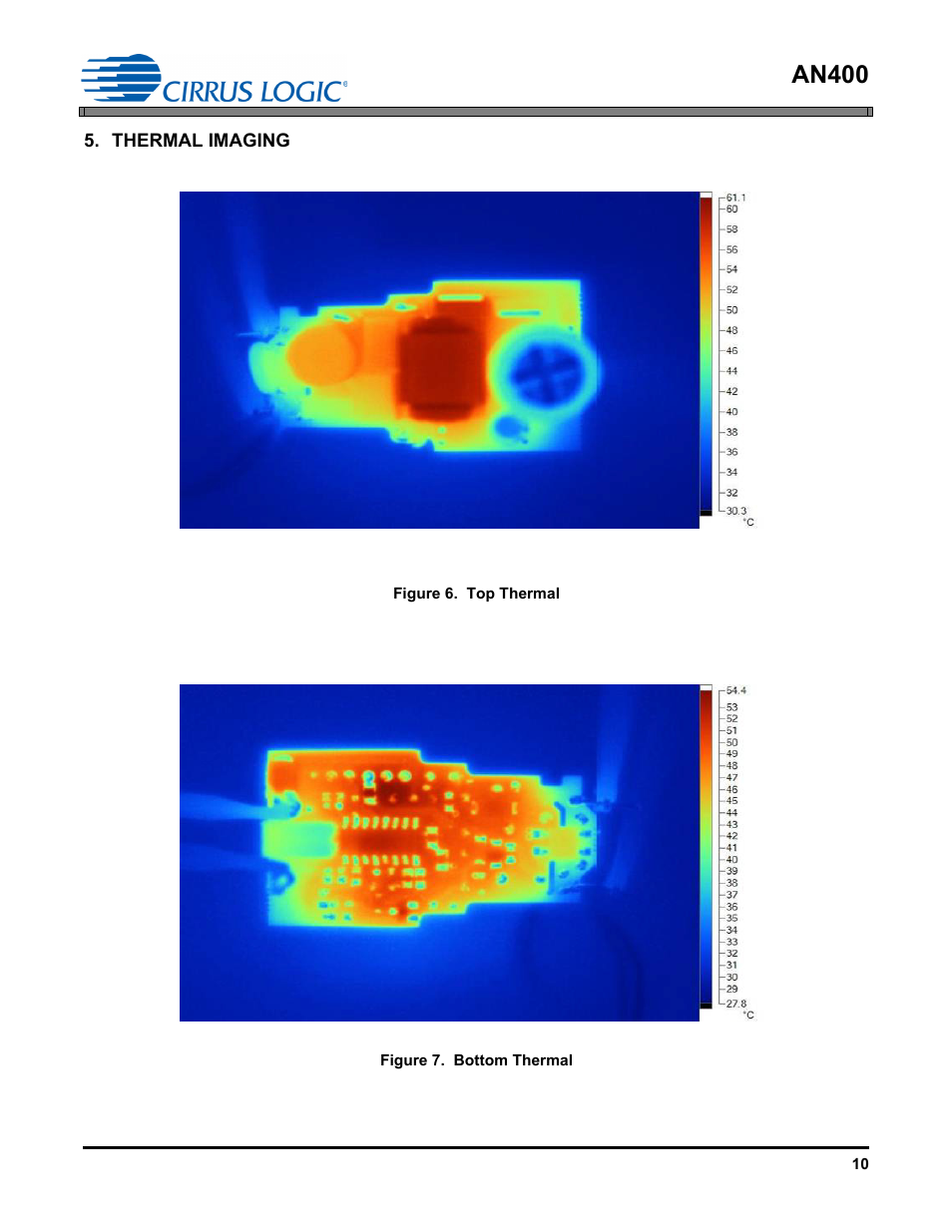 Thermal imaging, An400 | Cirrus Logic AN400 User Manual | Page 10 / 15