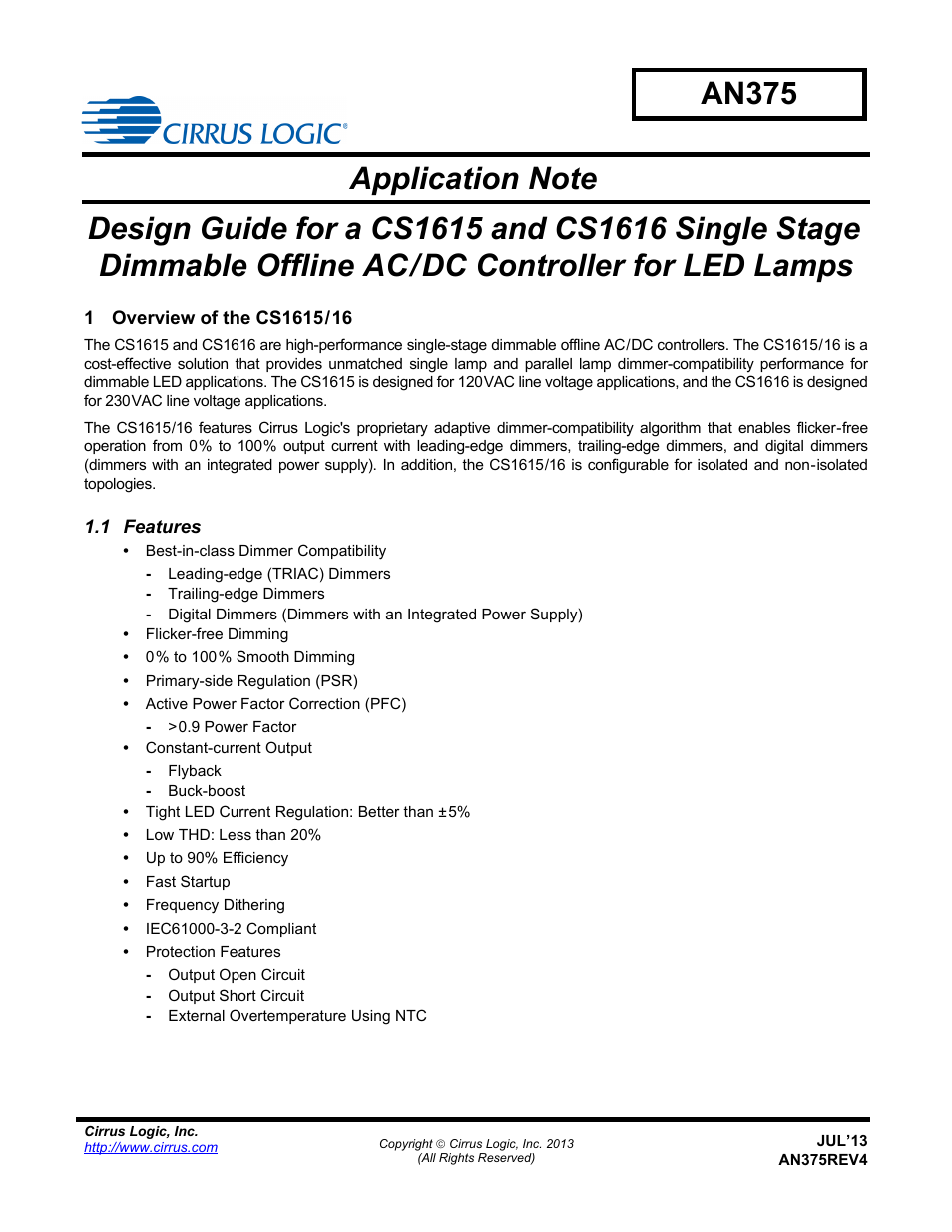 Cirrus Logic AN375 User Manual | 27 pages