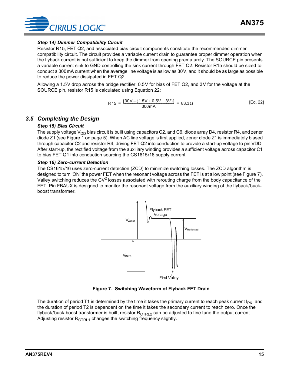 5 completing the design, An375 | Cirrus Logic AN375 User Manual | Page 15 / 27