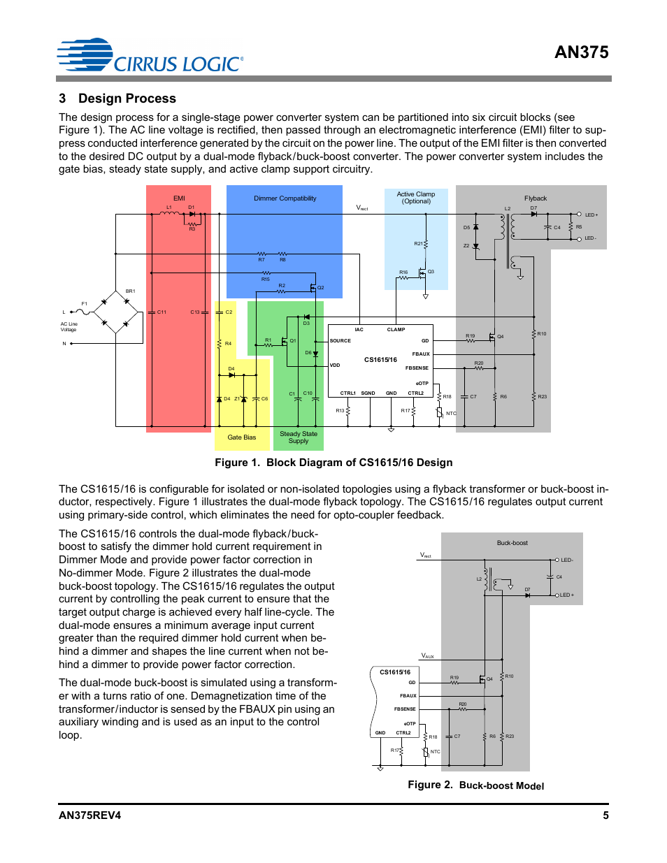 3 design process, An375, Figure 2 | Buck-boost model | Cirrus Logic AN375 User Manual | Page 5 / 27