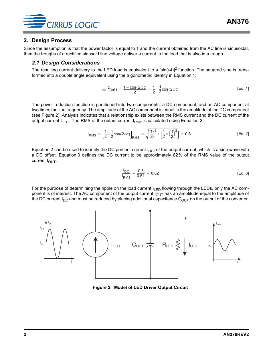 Design process, 1 design considerations, An376 | Cirrus Logic AN376 User Manual | Page 2 / 9