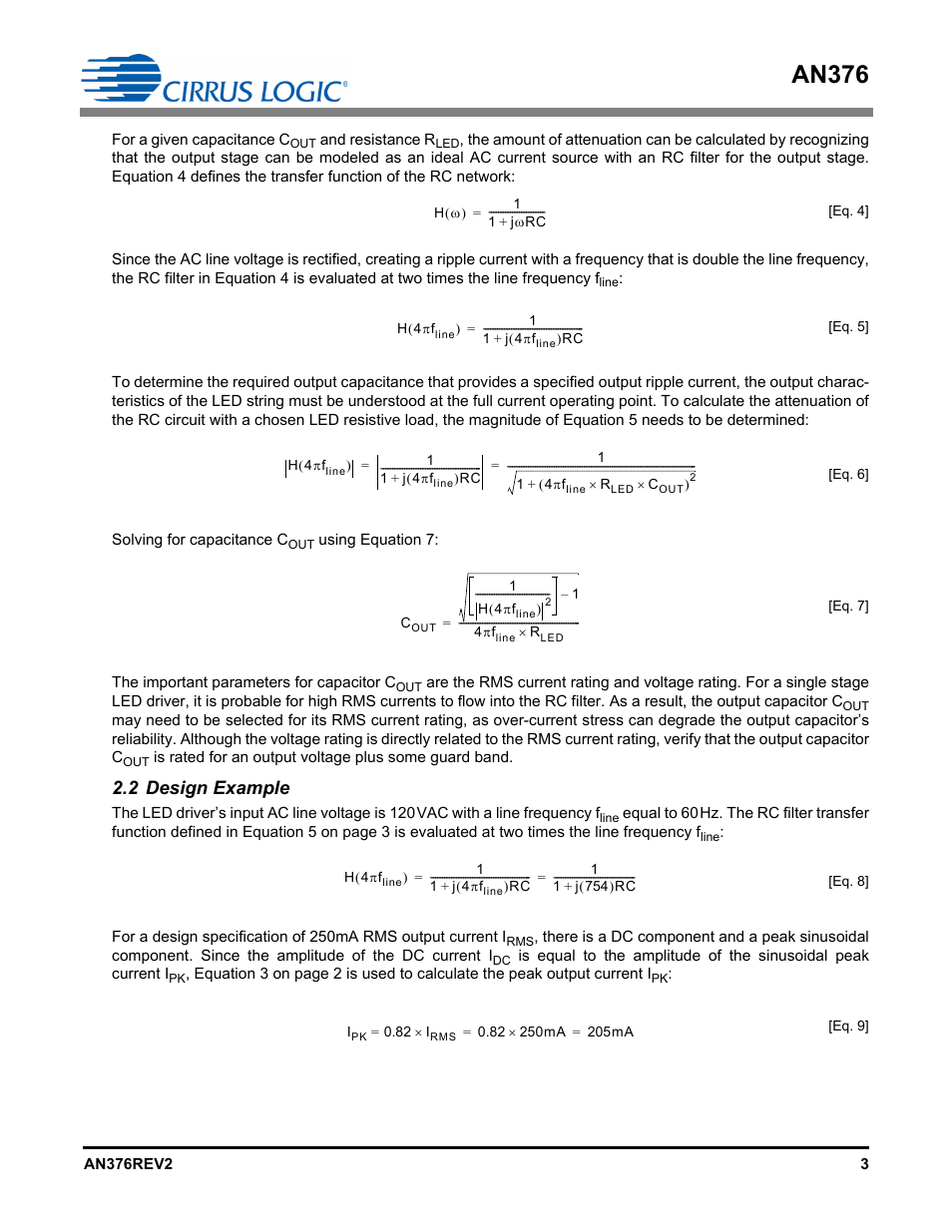 2 design example, An376 | Cirrus Logic AN376 User Manual | Page 3 / 9