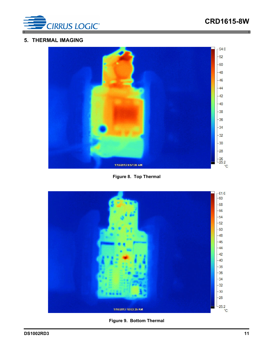 Thermal imaging | Cirrus Logic CRD1615-8W User Manual | Page 11 / 22