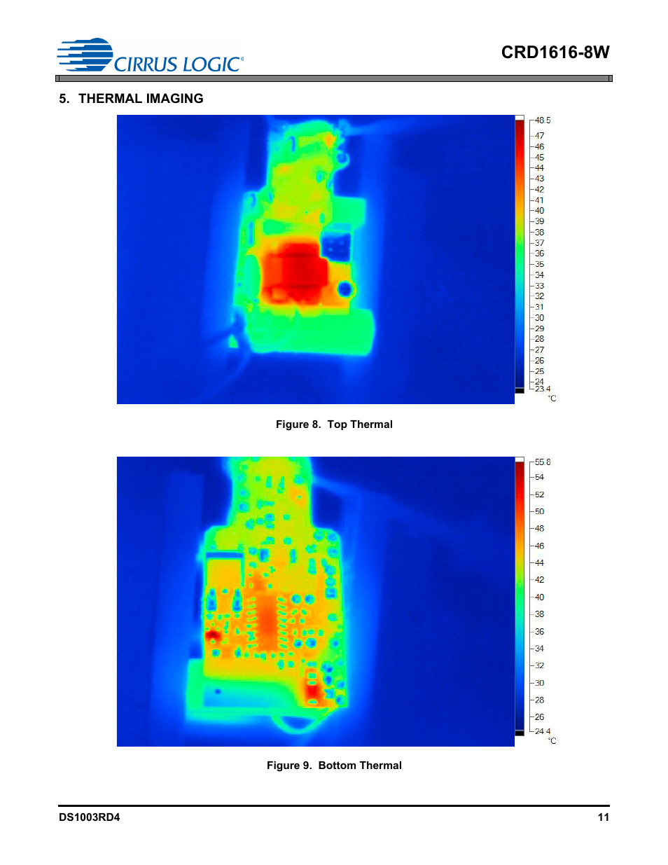 Thermal imaging | Cirrus Logic CRD1616-8W User Manual | Page 11 / 23