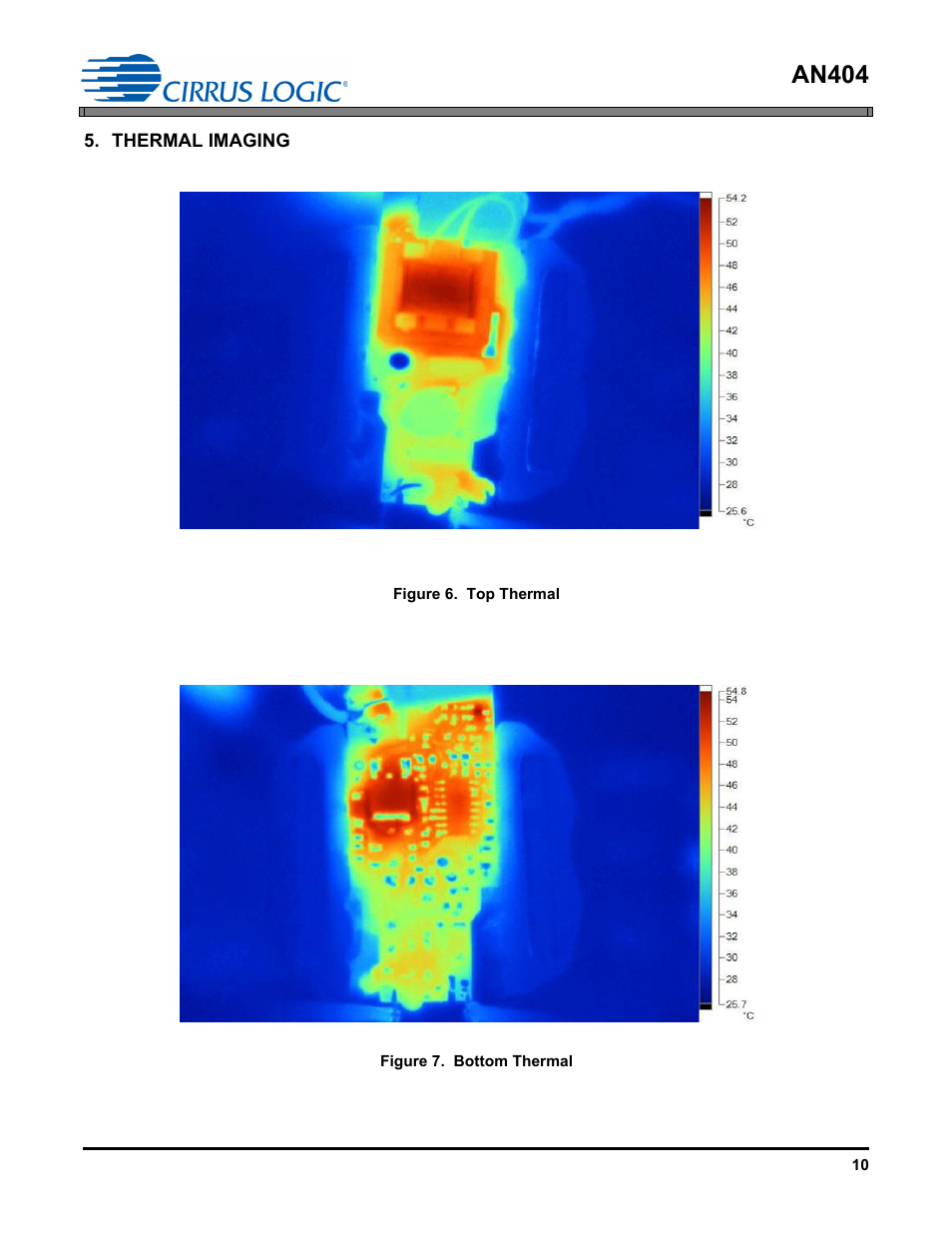 Thermal imaging, An404 | Cirrus Logic AN404 User Manual | Page 10 / 15