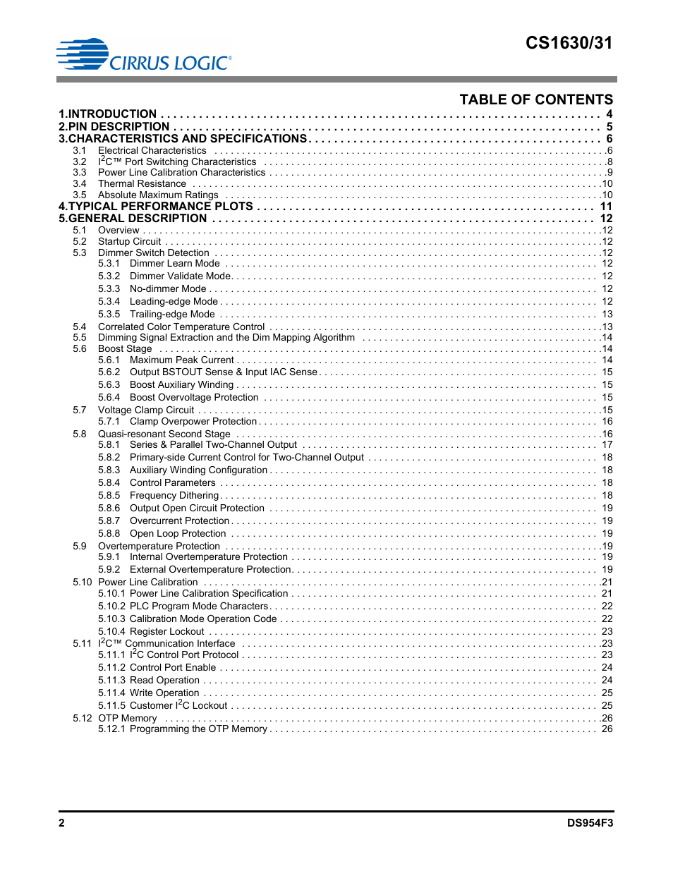 Cirrus Logic CS1631 User Manual | Page 2 / 56