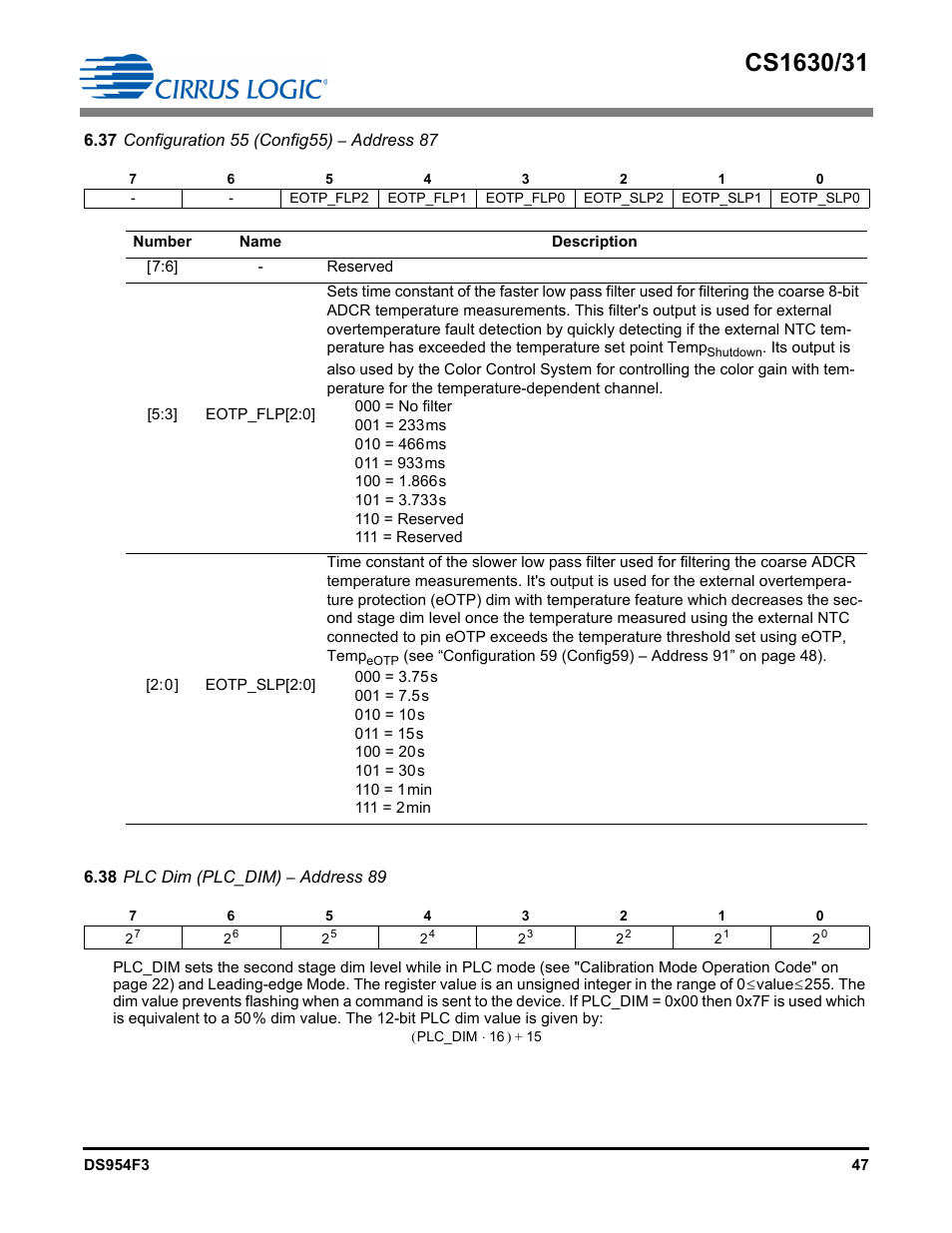 Cirrus Logic CS1631 User Manual | Page 47 / 56