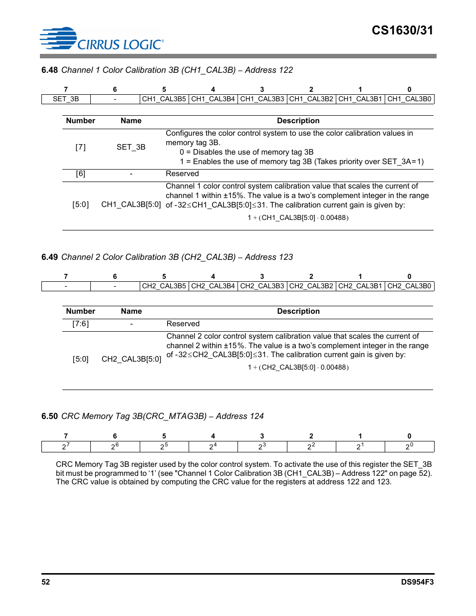 Cirrus Logic CS1631 User Manual | Page 52 / 56
