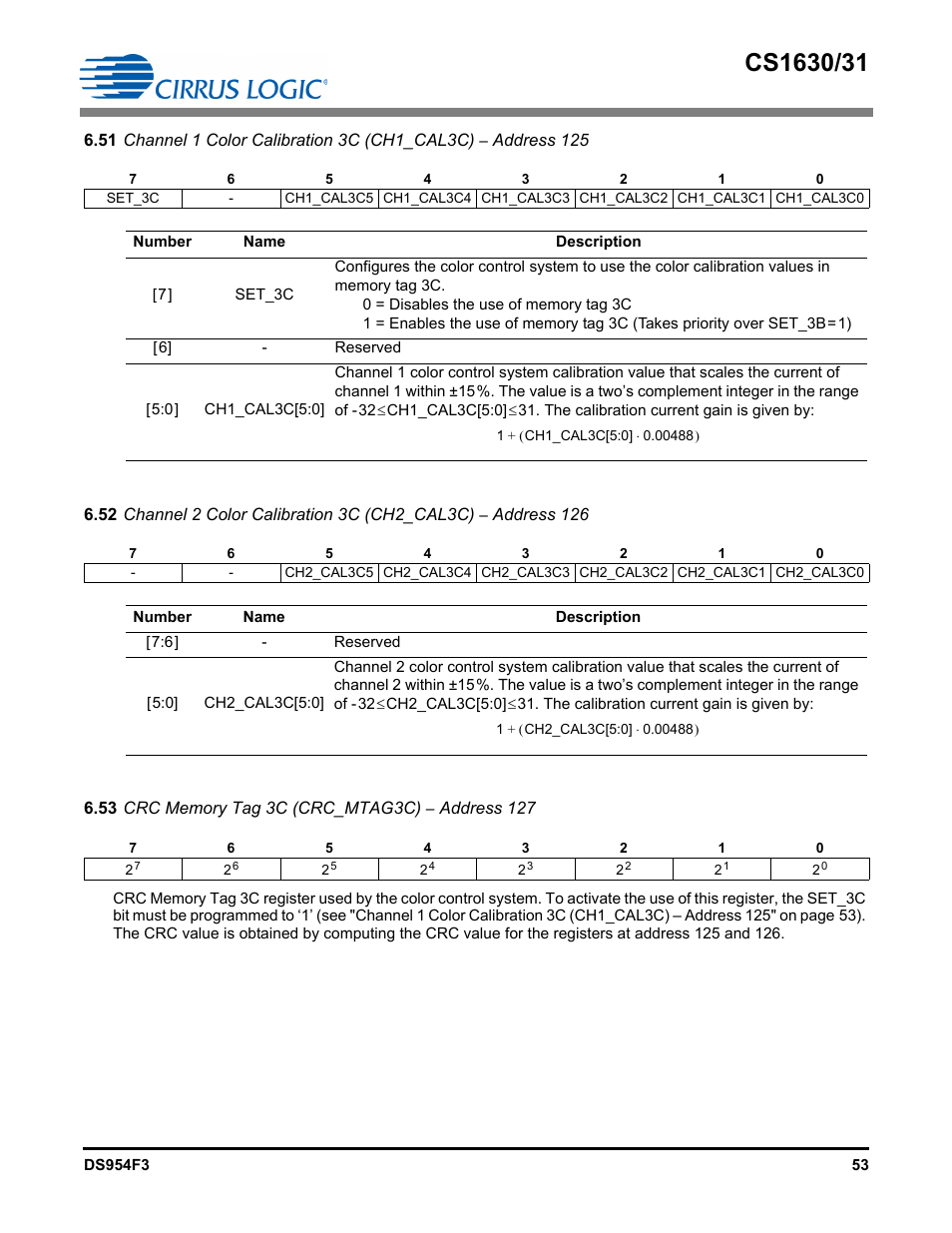 Cirrus Logic CS1631 User Manual | Page 53 / 56