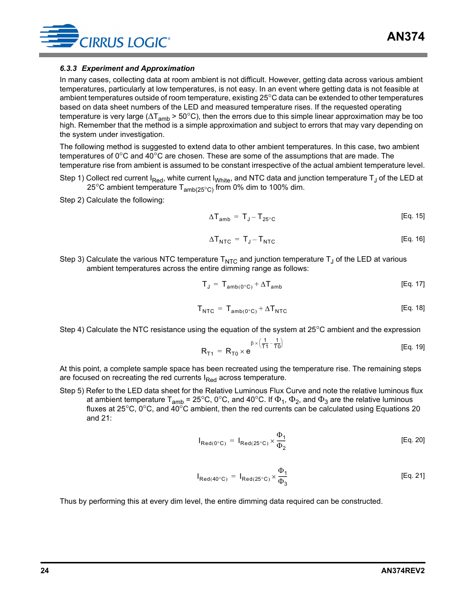 3 experiment and approximation, An374 | Cirrus Logic AN374 User Manual | Page 24 / 35