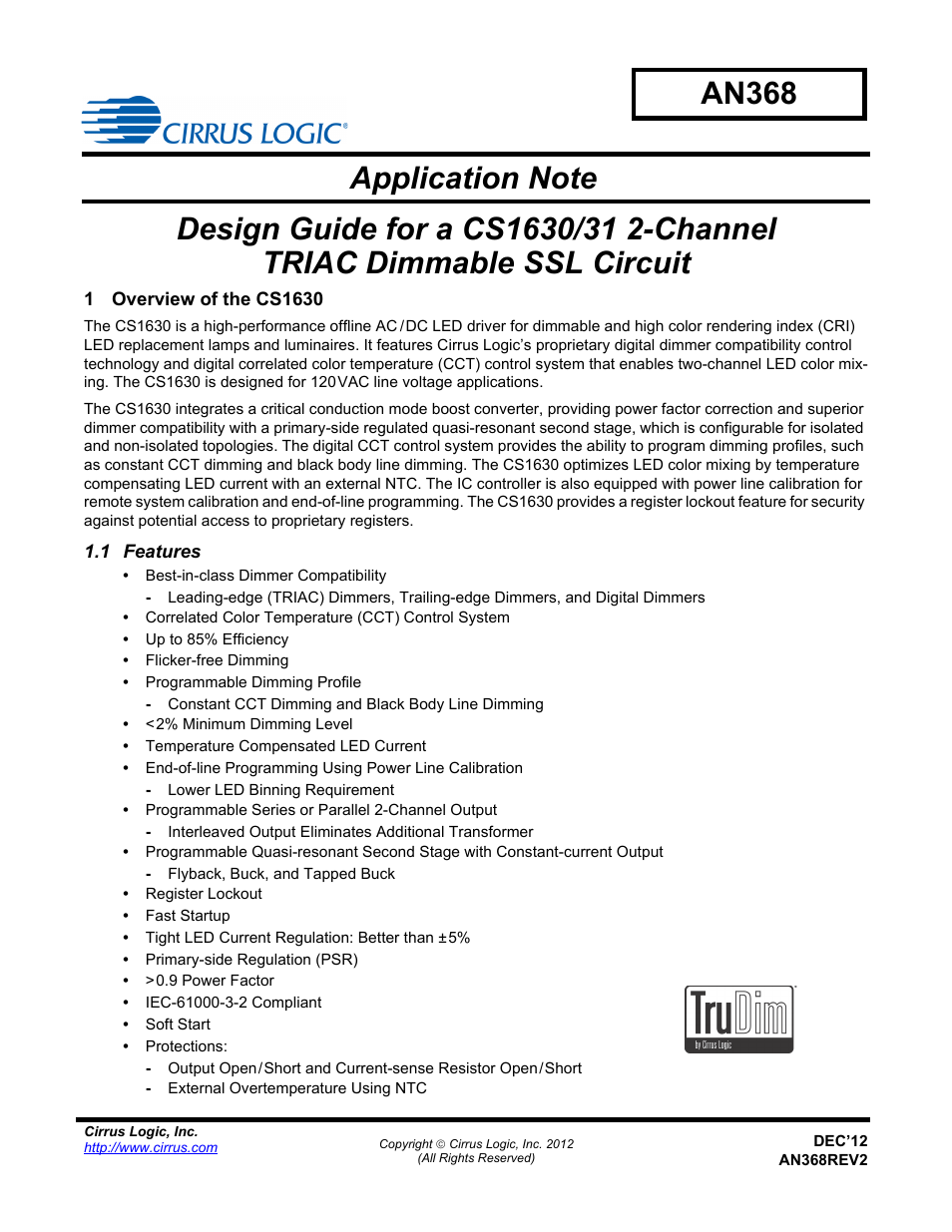 Cirrus Logic AN368 User Manual | 80 pages