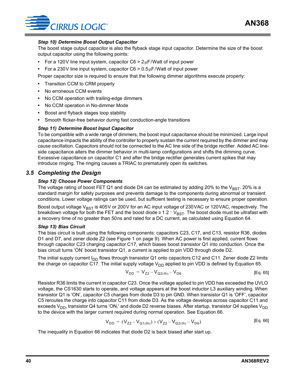 5 completing the design, An368 | Cirrus Logic AN368 User Manual | Page 40 / 80