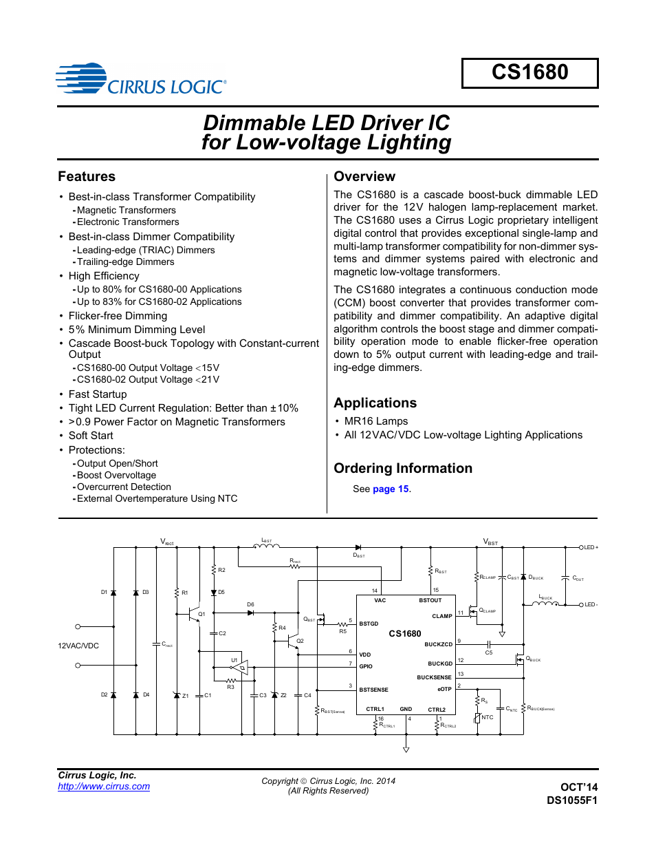 Cirrus Logic CS1680 User Manual | 16 pages