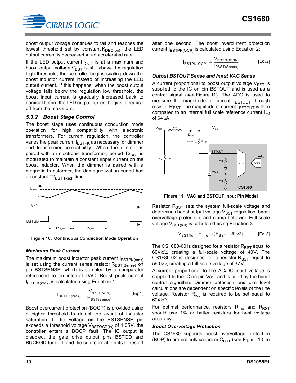 2 boost stage control, Cs1680 | Cirrus Logic CS1680 User Manual | Page 10 / 16