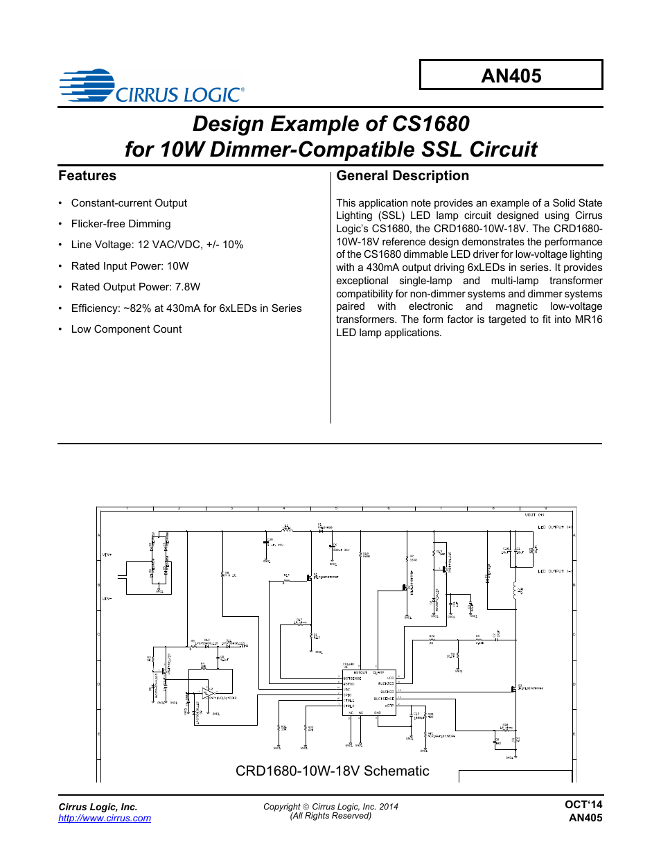 Cirrus Logic AN405 User Manual | 13 pages