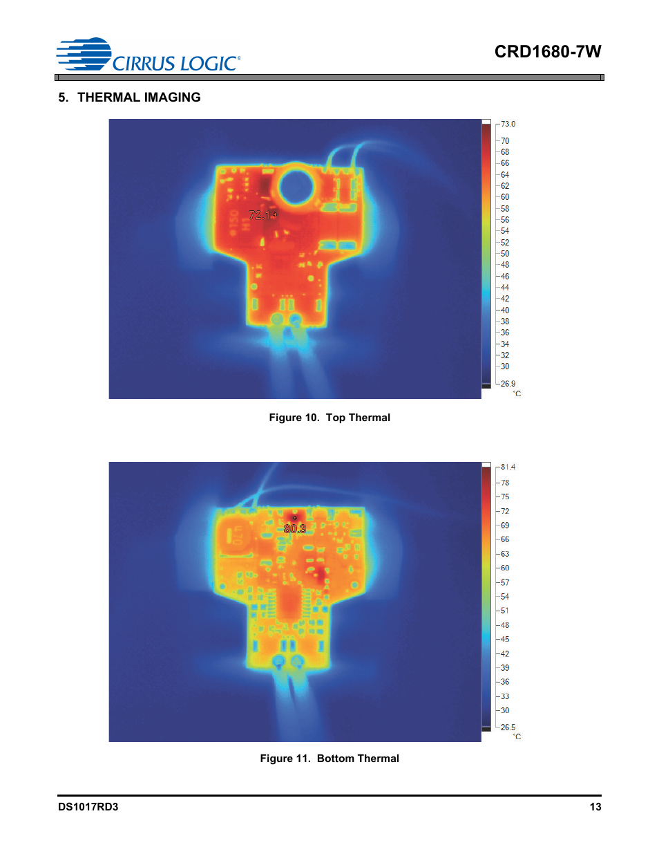 Thermal imaging | Cirrus Logic CRD1680-7W User Manual | Page 13 / 31