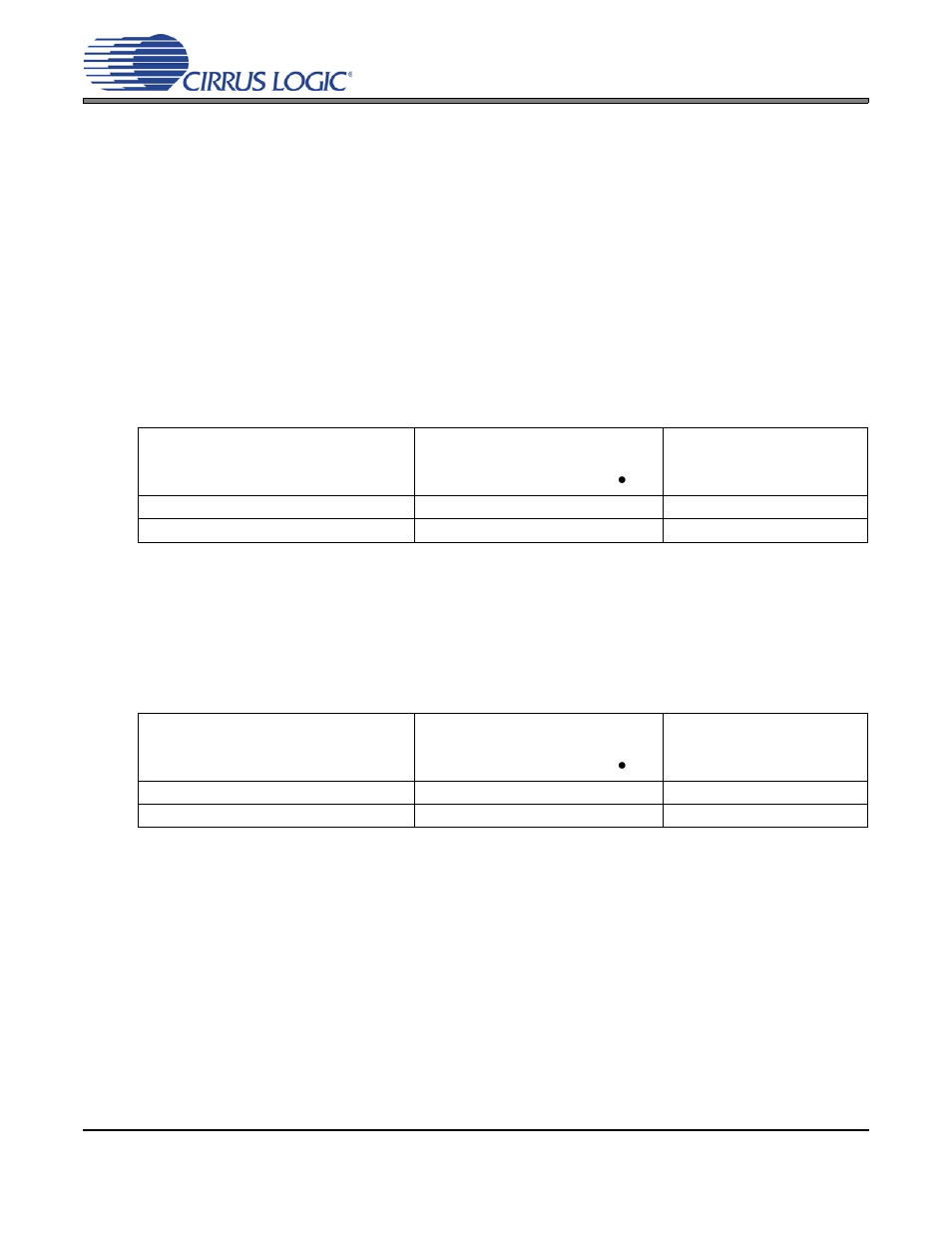 Calculating the user defined ratio, 1 high resolution 12.20 format, Table 3. example 12.20 r-values | 2 high multiplication 20.12 format, Table 4. example 20.12 r-values, Calculating the, Calculating the user defined ratio” on, Cs2100-otp | Cirrus Logic CS2100-OTP User Manual | Page 23 / 26
