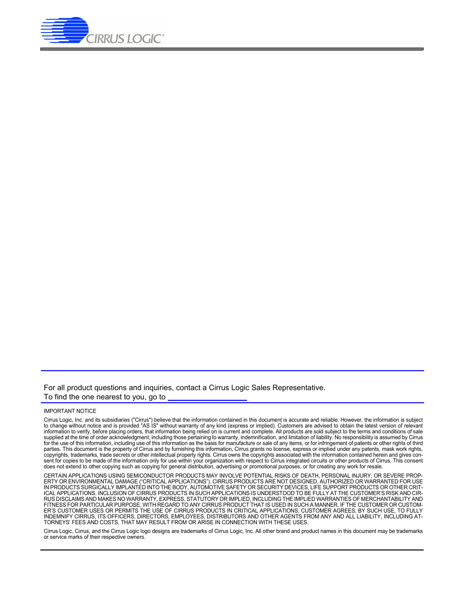An300, Contacting cirrus logic support | Cirrus Logic AN300 REV1 User Manual | Page 16 / 16