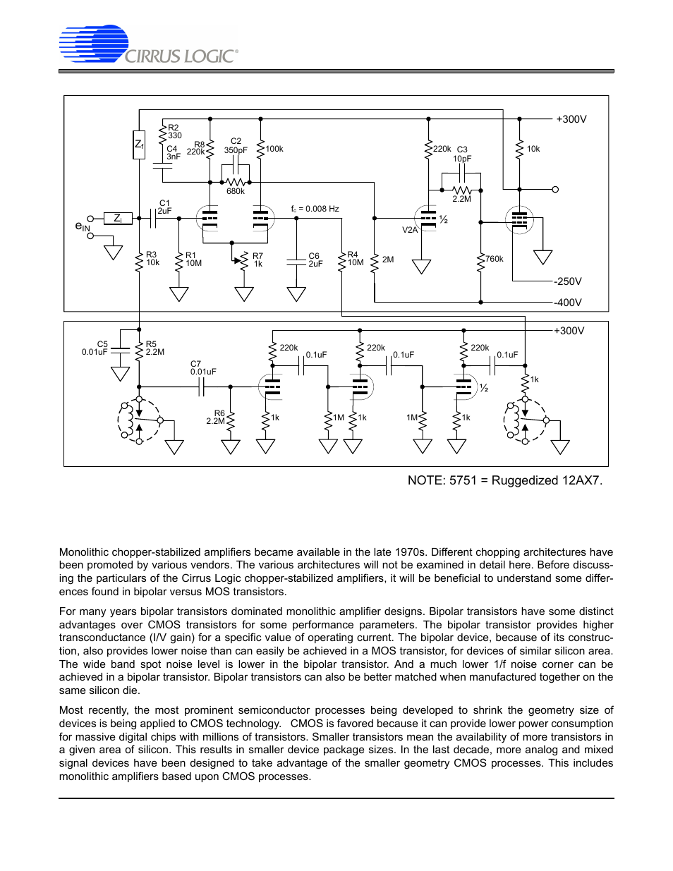 An300, Modern chopper-stabilized amplifiers, Ac amp | Cirrus Logic AN300 REV1 User Manual | Page 4 / 16