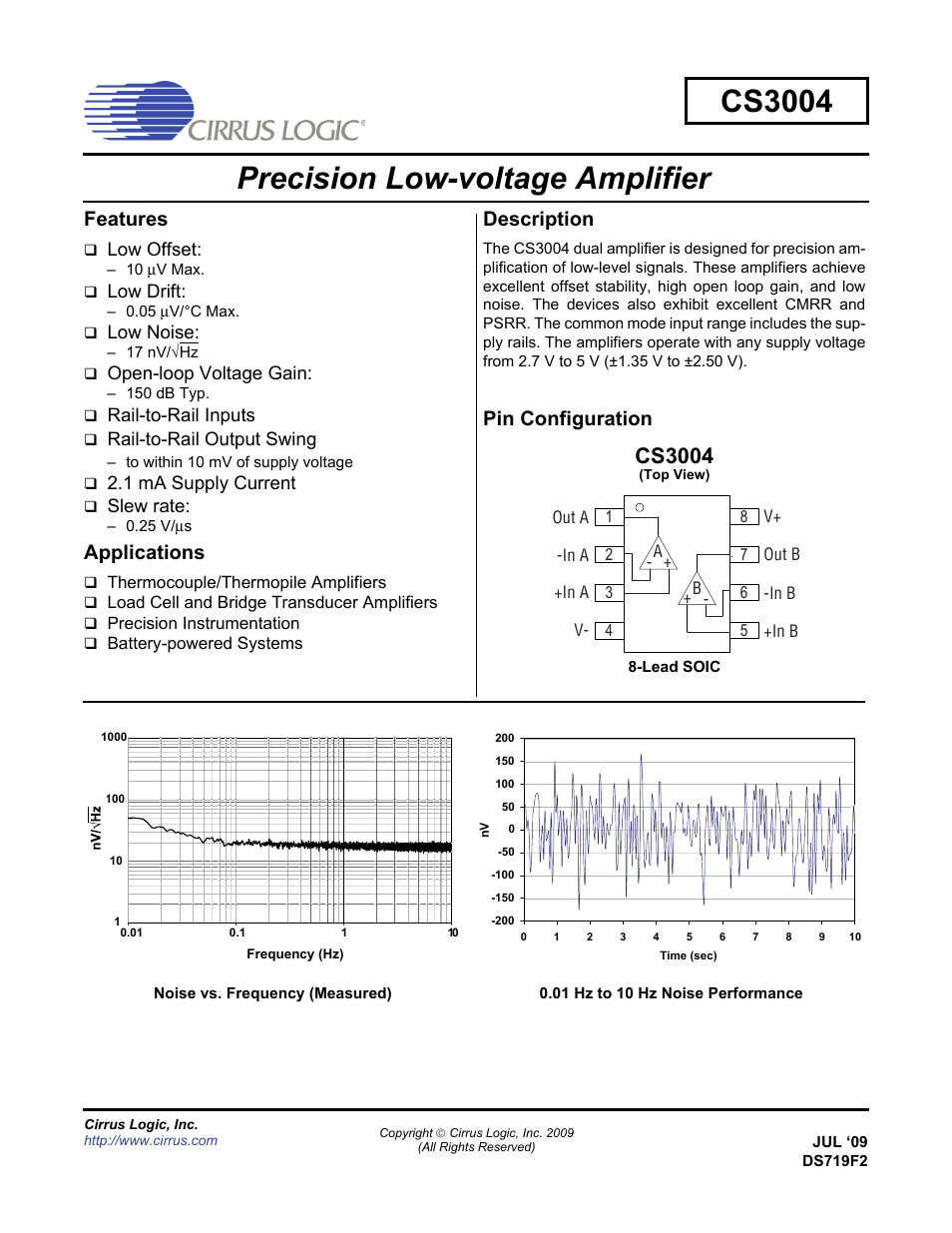 Cirrus Logic CS3004 User Manual | 10 pages