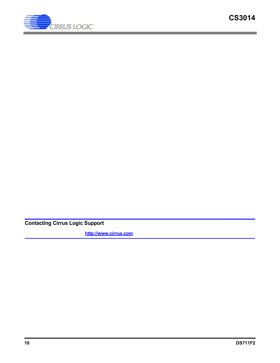 Cs3014 | Cirrus Logic CS3014 User Manual | Page 10 / 10