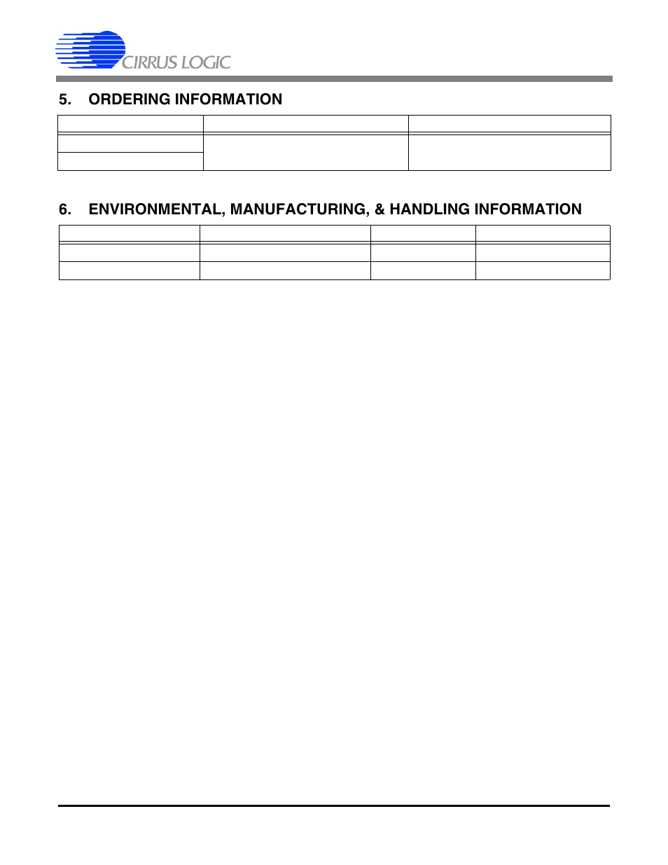 Ordering information, Cs3301a | Cirrus Logic CS3301A User Manual | Page 15 / 16