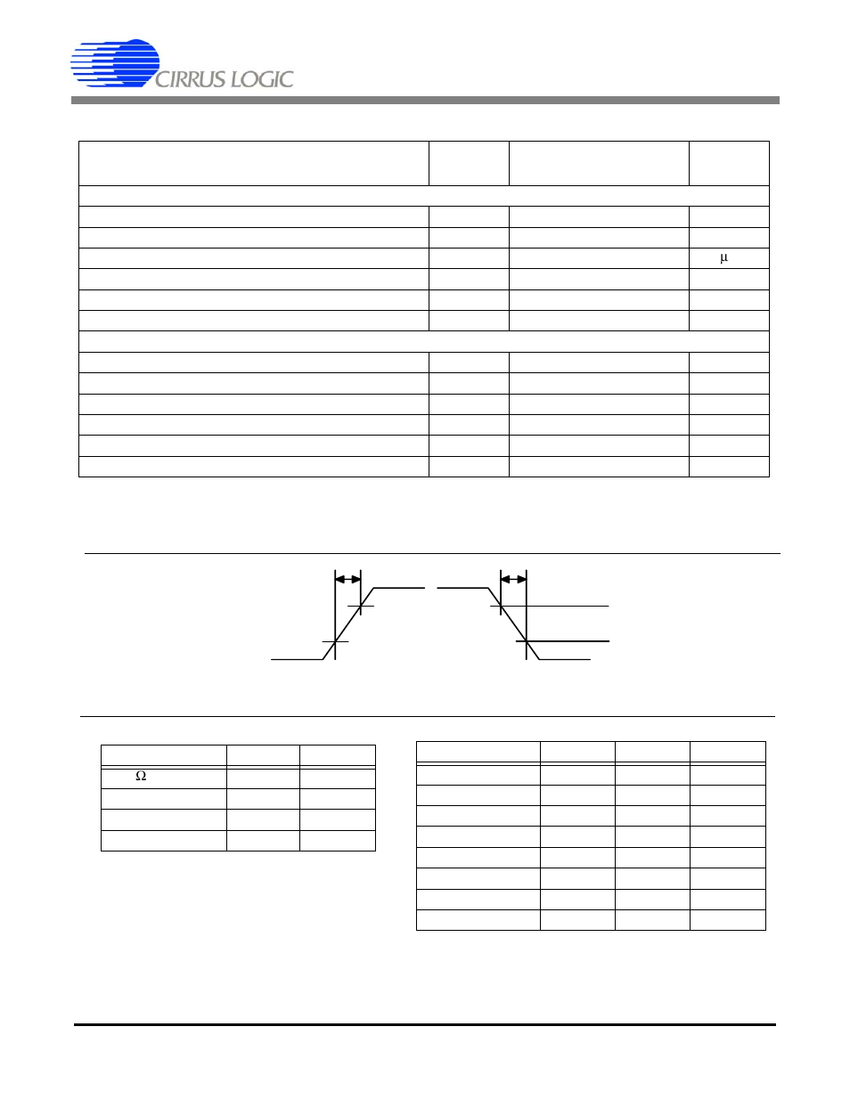 Digitalcharacteristics, Digital characteristics, Figure 2. digital input rise and fall times | Cs3301a | Cirrus Logic CS3301A User Manual | Page 7 / 16