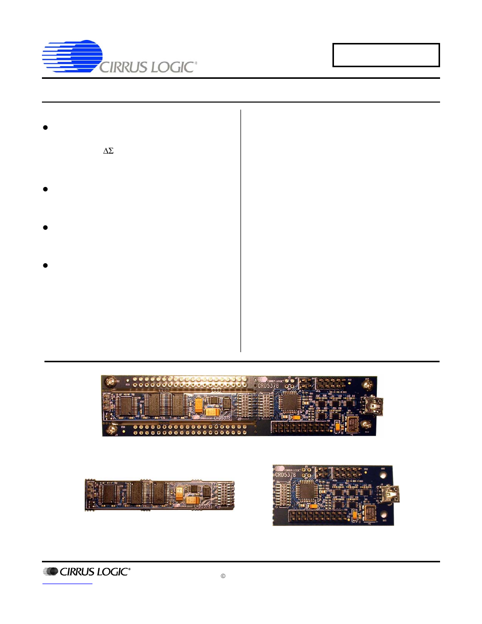 Cirrus Logic CRD5378 User Manual | 64 pages