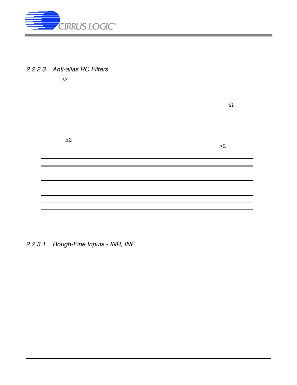 3 anti-alias rc filters, 3 delta-sigma modulator, 1 rough-fine inputs - inr, inf | Crd5378 | Cirrus Logic CRD5378 User Manual | Page 17 / 64