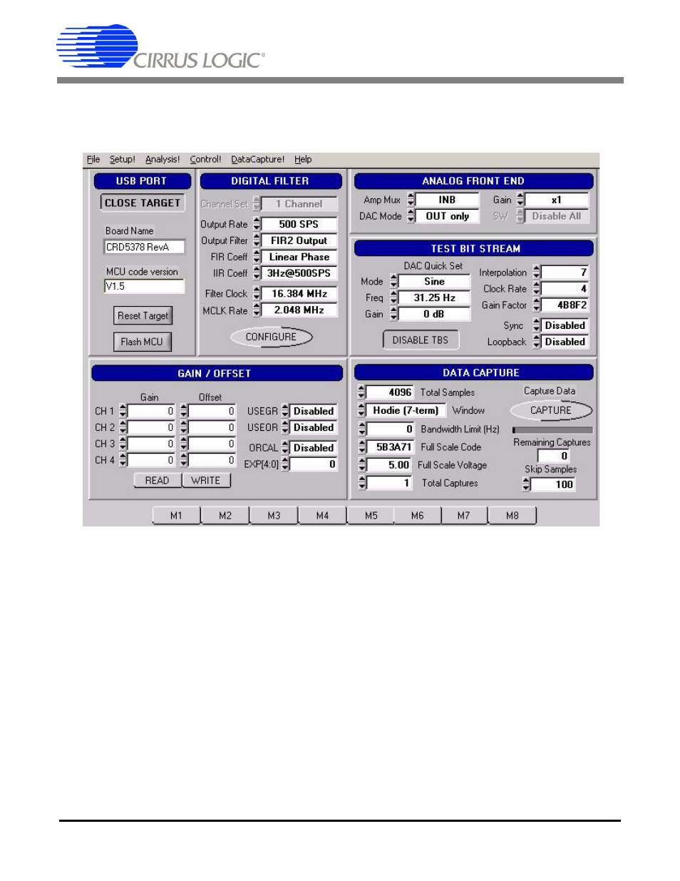 3 setup panel, Crd5378 | Cirrus Logic CRD5378 User Manual | Page 33 / 64