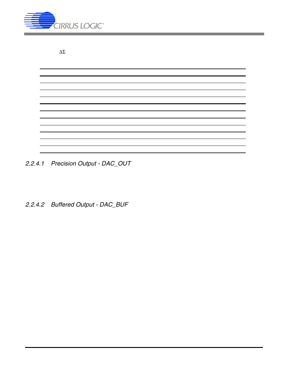 4 delta-sigma test dac, 1 precision output - dac_out, 2 buffered output - dac_buf | Cdb5378 | Cirrus Logic CDB5378 User Manual | Page 21 / 74