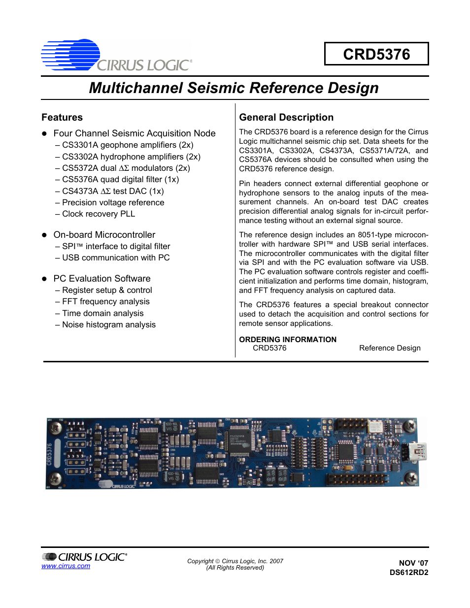 Cirrus Logic CRD5376 User Manual | 68 pages