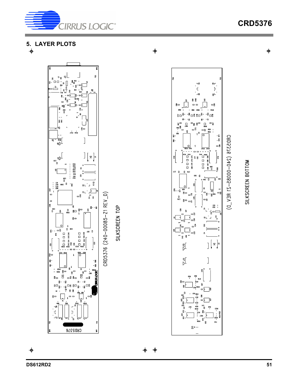 Layer plots, Crd5376 | Cirrus Logic CRD5376 User Manual | Page 51 / 68