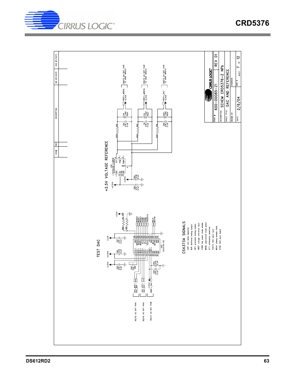 Crd5376 | Cirrus Logic CRD5376 User Manual | Page 63 / 68