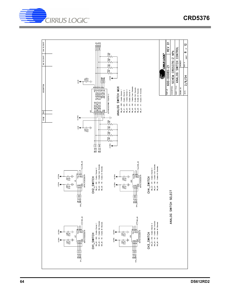Crd5376 | Cirrus Logic CRD5376 User Manual | Page 64 / 68