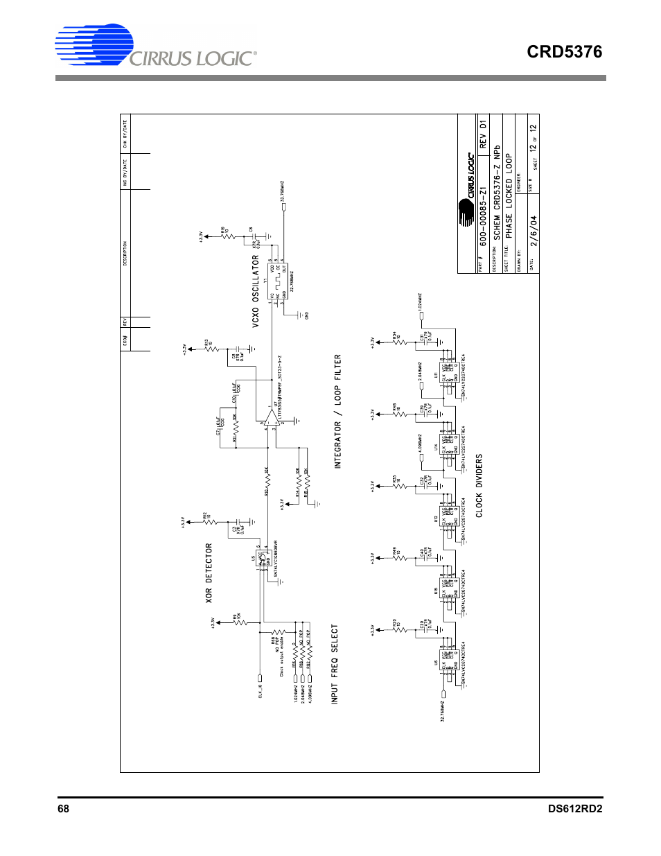 Crd5376 | Cirrus Logic CRD5376 User Manual | Page 68 / 68
