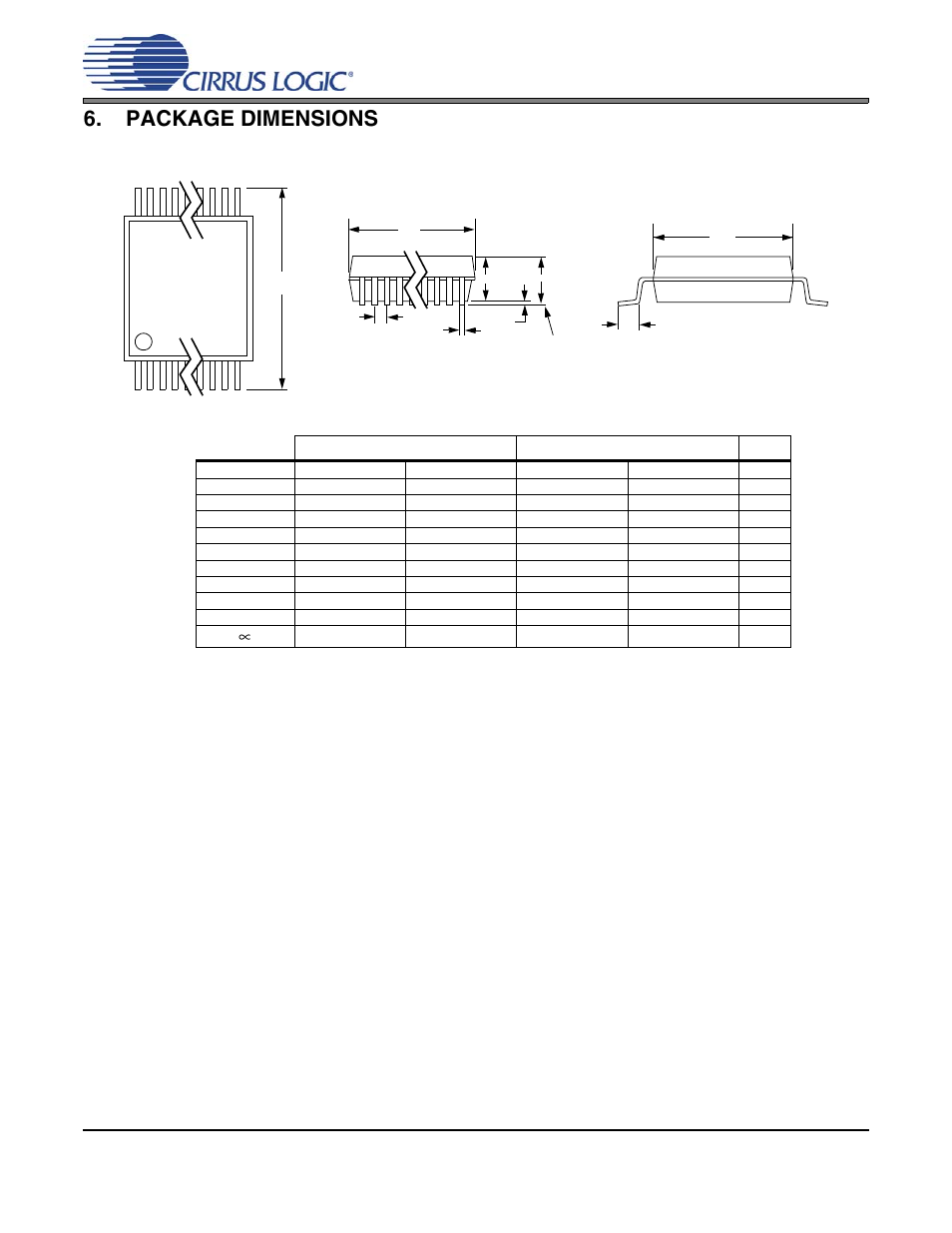 Package dimensions, Cs3302a, 24 pin ssop package drawing | Cirrus Logic CS3302A User Manual | Page 16 / 16