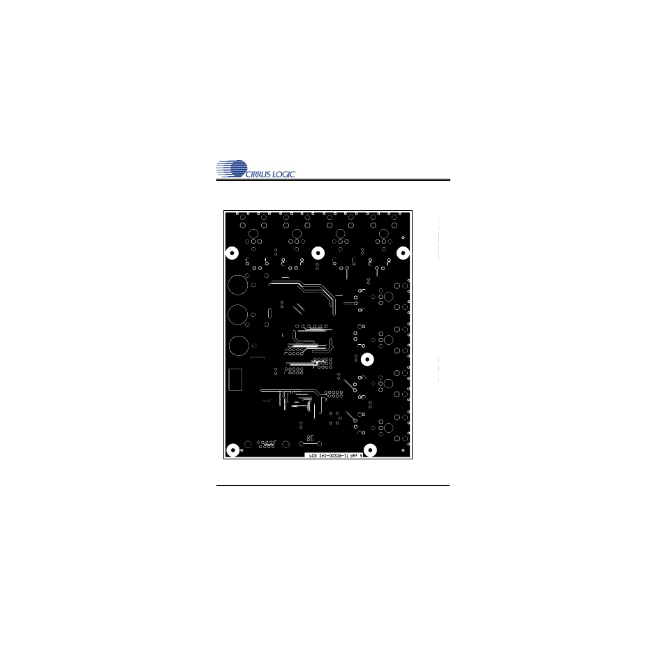 Figure 13. bottom side copper layer, Figure 13.bottom side copper layer, Cdb3308 | Cirrus Logic CDB3308 User Manual | Page 15 / 16
