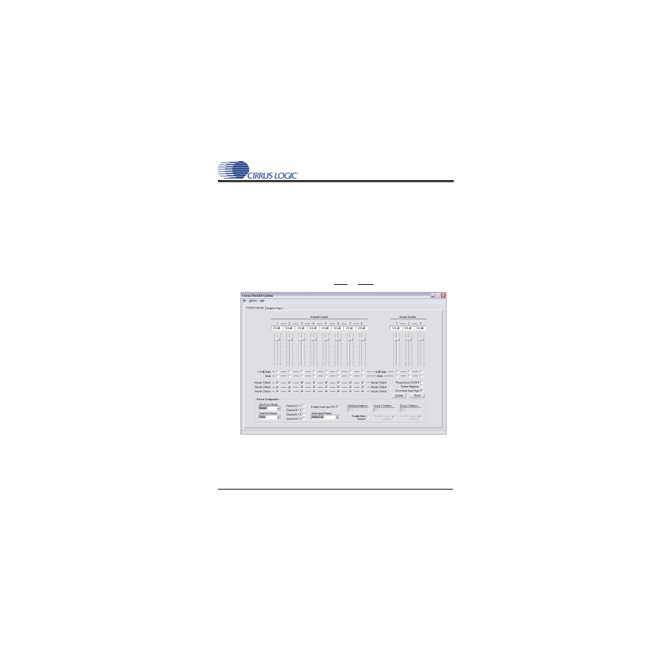 Pc software control, 1 cs3318 controls tab, Figure 1. cs3318 controls tab | Figure 1.cs3318 controls tab | Cirrus Logic CDB3318 User Manual | Page 5 / 16